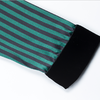 MANITO 女士条纹丝绒睡衣套装 绿黑条纹 商品缩略图4