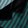 MANITO 女士条纹丝绒睡衣套装 绿黑条纹 商品缩略图1