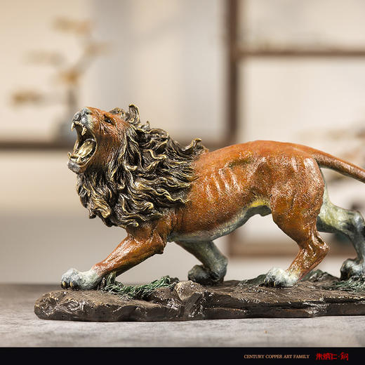 朱炳仁铜 王者雄狮 铜摆件 狮子摆件 家居装饰 艺术 工艺品 正品 礼品