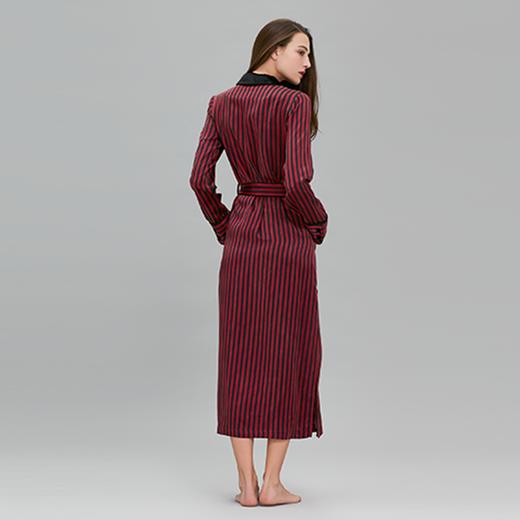 MANITO 条纹丝绒连衣裙 红黑条纹 商品图7