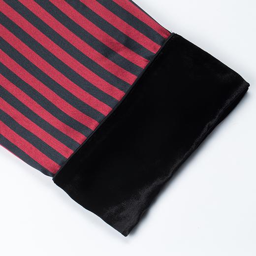 MANITO 男士条纹丝绒睡袍 红黑条纹 商品图4