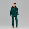 MANITO 男士条纹丝绒睡衣套装 绿黑条纹 商品缩略图7