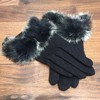 HFW1323002 黑色针织手套 羊毛 兔毛 锦纶 辅料：兔毛皮  手指花饰可划动ipad（原价288） 商品缩略图3