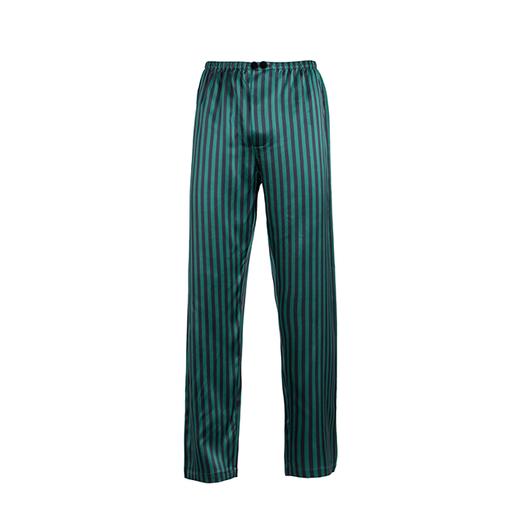 MANITO 男士条纹丝绒睡衣套装 绿黑条纹 商品图2