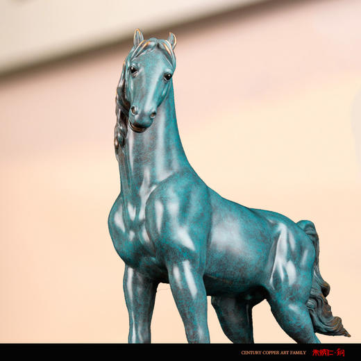 朱炳仁铜国礼马铜雕摆件乾隆八骏马图之绝地 家居工艺品礼品 摆件 商品图3