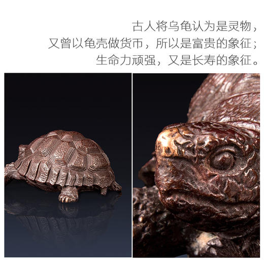 朱炳仁铜 龟寿延年 铜雕家居饰品摆件工艺艺术品精品 客厅 书房 商品图3