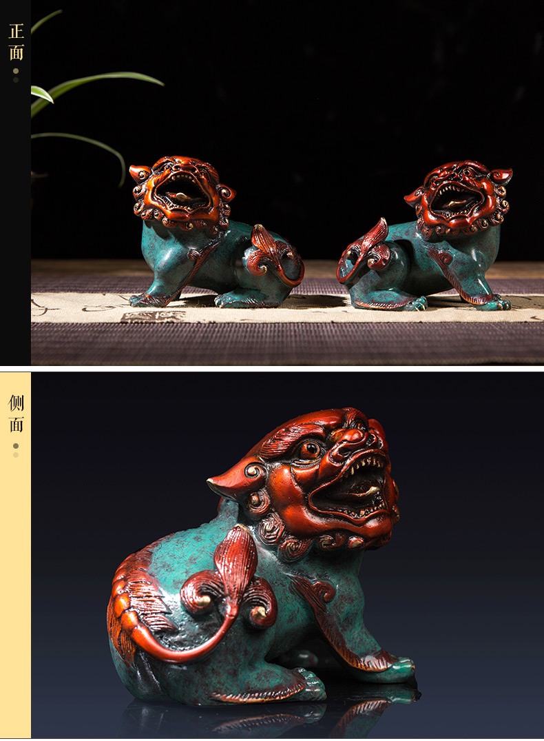 朱炳仁铜狮狮如意铜摆件铜对狮子艺术品工艺艺术品礼品