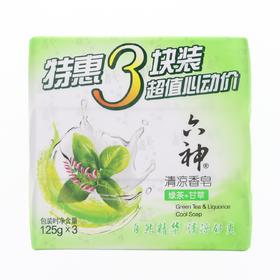 六神清凉香皂特惠三块装（绿茶+甘草）