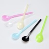 喇叭花一次性勺子冰淇淋勺甜品塑料酸奶长柄勺蛋糕奶昔搅拌100个 商品缩略图2