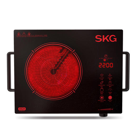 SKG 1645S电陶炉 | 7环大火力，炒、煮、焖、炖、煎样样精通 商品图4