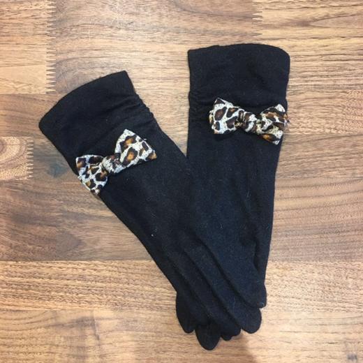 CFW1223007豹纹羊毛手套 羊毛兔毛 锦纶 商品图5