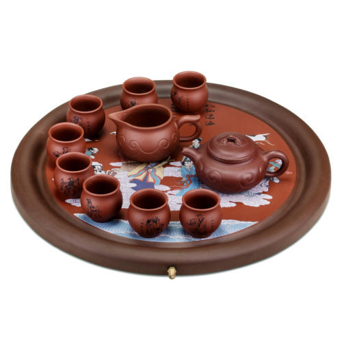 八仙过海紫砂茶盘套组货号121478