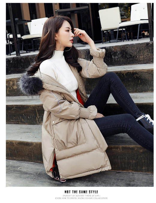 AL OMN9206 冬季新款中长款棉衣 商品图2