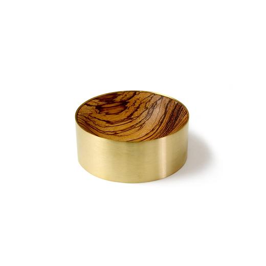 意外设计 木心置物盒 创意收纳盒 实木+黄铜 磁力收纳盒 三款可选 商品图4