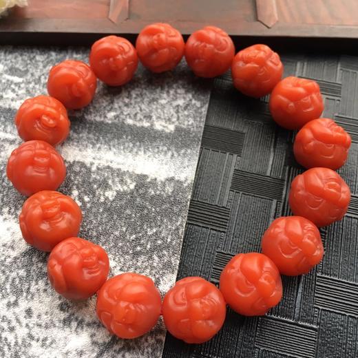 95624南红保山料佛头手串
