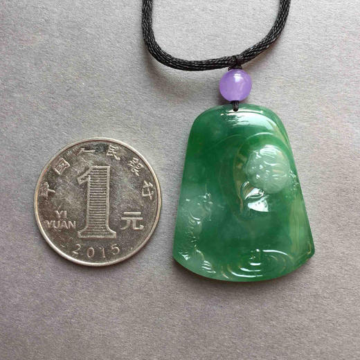 冰种阳绿翡翠和和美美年年有余 商品图3