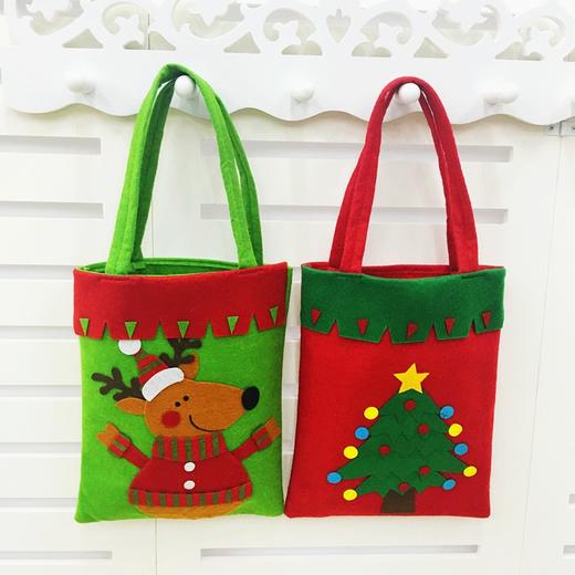 【礼物袋】*圣诞节装饰糖果袋书袋圣诞节礼物袋 加厚手工缝制圣诞节礼物袋 商品图2