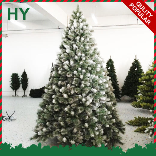 【圣诞树】*光纤圣诞树PVC圣诞节植绒树 圣诞节雪花植绒圣诞装饰仿真树 商品图2