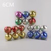 。 6CM彩绘电镀球6入  圣诞节装饰 挂件 塑料彩球 商品缩略图0