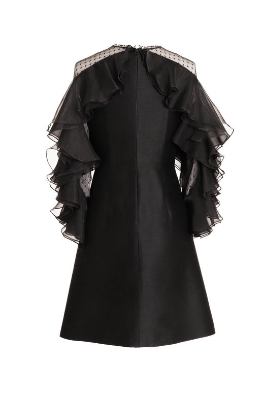 丝毛叠纱长袖礼服（预售尺码 10天后发货） 商品图1