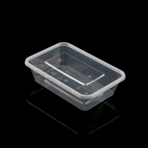 喇叭花一次性餐盒1000ML塑料透明方盒外卖打包盒快餐盒保鲜打包碗 商品图3
