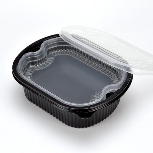 喇叭花一次性双层餐盒汤面分离打包盒便当盒外卖分格快餐盒带内胆 商品图3
