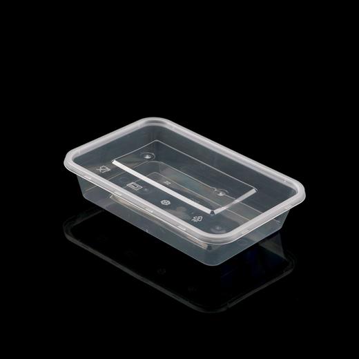 喇叭花一次性餐盒1000ML塑料透明方盒外卖打包盒快餐盒保鲜打包碗 商品图2