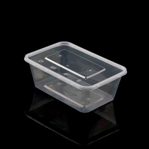 喇叭花一次性餐盒1000ML塑料透明方盒外卖打包盒快餐盒保鲜打包碗 商品图4