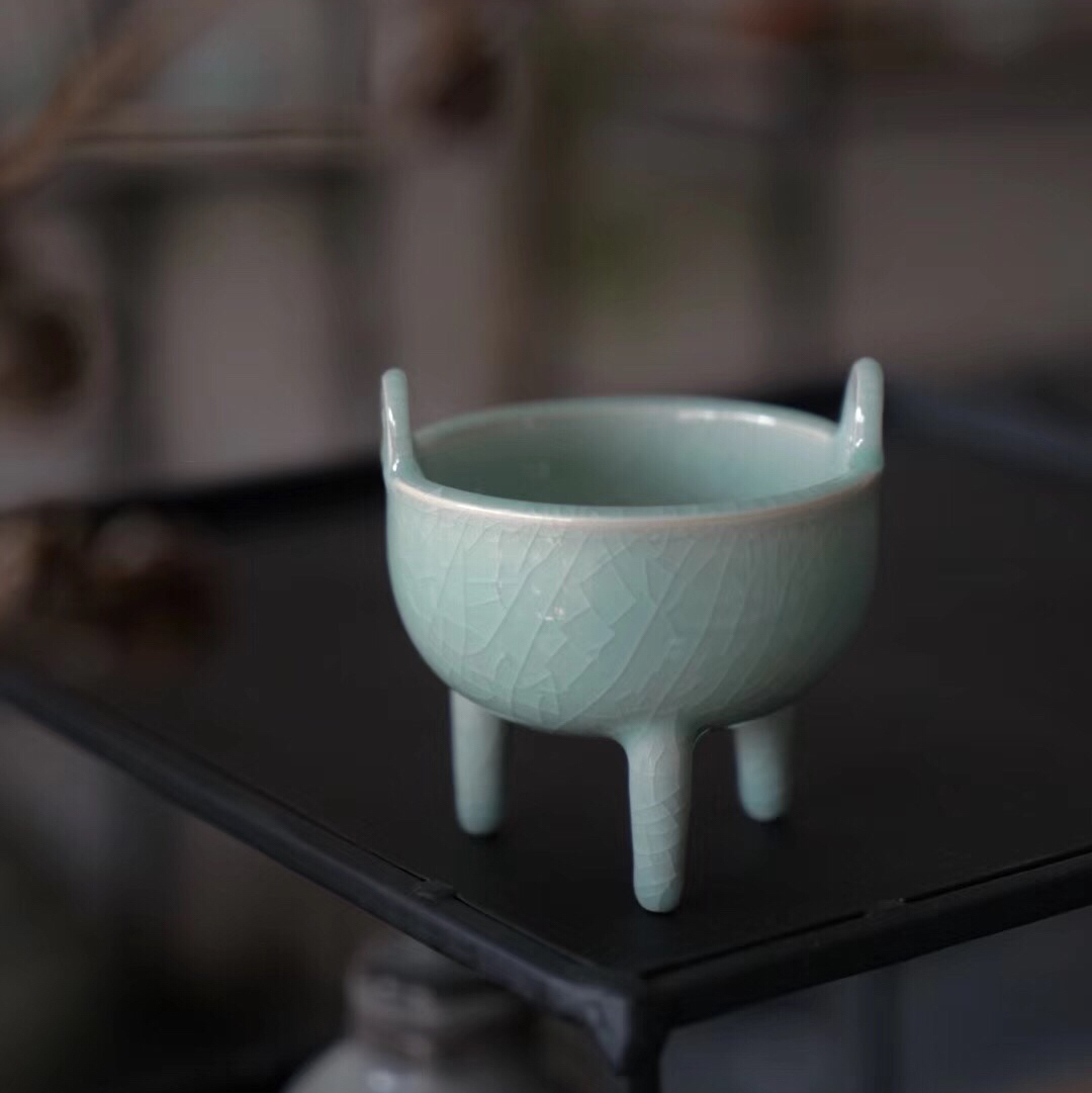 晓栋窑 天青香炉