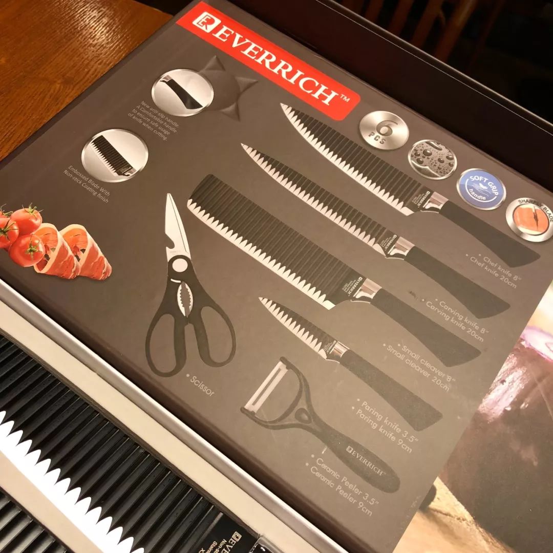 原货 整箱来 出口订单 ev*e*rrich刀具套装 不锈钢刀具6件套