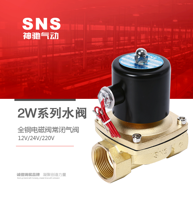 SNS神驰 水阀 全铜电磁阀闭气阀