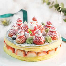 草莓抹茶千层-圣诞特别版（12月25日及之前配送的草莓抹茶千层免费升级为圣诞特别款）