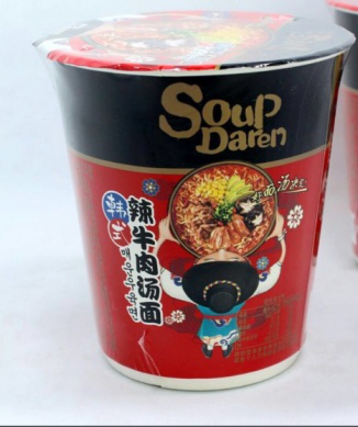 汤达人辣牛肉汤面杯面