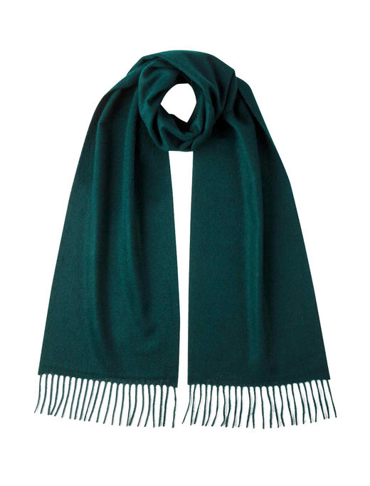 经典纯羊绒围巾  纯色 男女同款 Tartan Green 商品图0