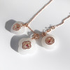 18k玫瑰金和田玉（白玉）心动系列吊坠 商品缩略图0