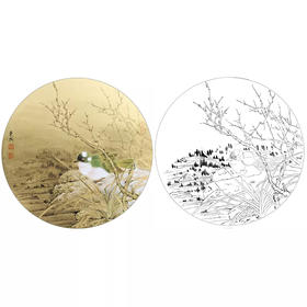 工笔花鸟白描底稿-王东兴小品-A387