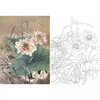 工笔花鸟白描底稿-贾广健-荷花-斗方小品册页-A535 商品缩略图0