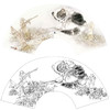 工笔花鸟白描底稿-米春茂-猫咪扇面小品-A365 商品缩略图0