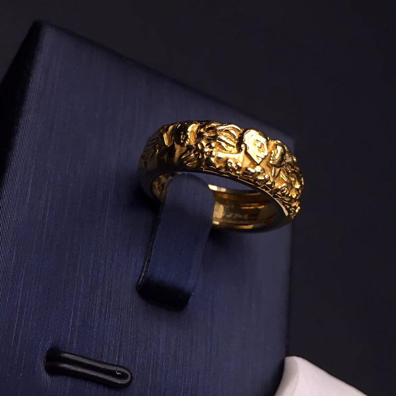 欧洲回流古董设计师款金戒指