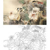 横幅工笔花鸟白描底稿-贾广健-荷花-A070 商品缩略图0