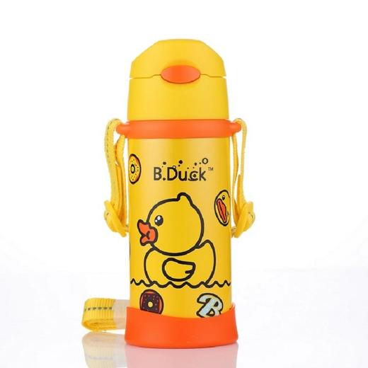 【一般贸易】 香港B.Duck儿童不锈钢高真空保温吸管水壶 黄 380ml 商品图0