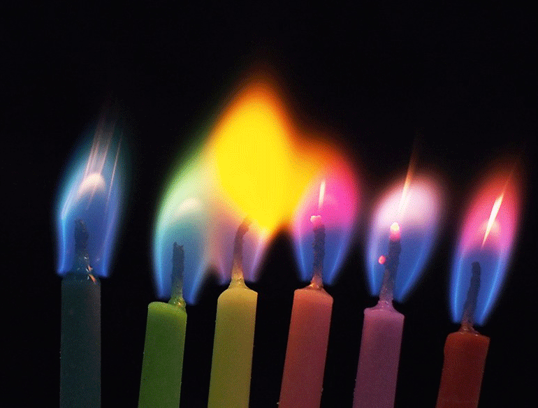 黑池彩焰蜡烛 / 6支装（不单独配送， 随蛋糕一起送达）