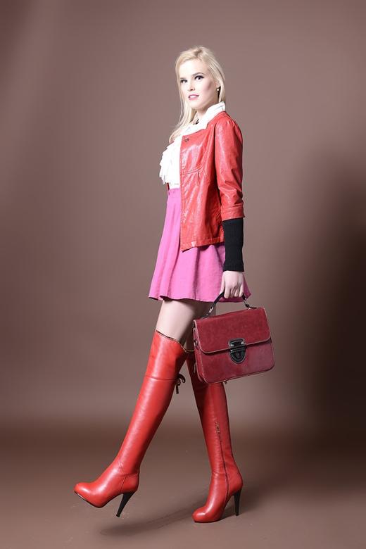 J 268370  全真皮长靴高跟过膝 商品图2