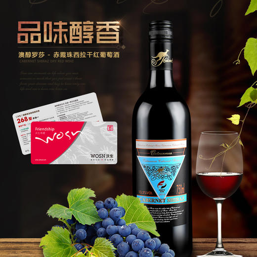 【澳醇罗莎】赤霞珠西拉干红葡萄酒268型提货券 商品图0