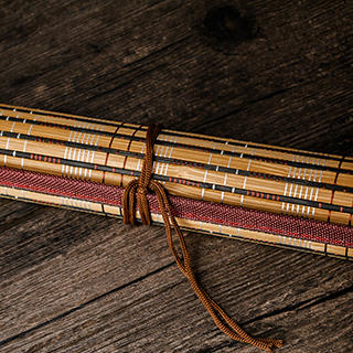 笔帘丨天然原色笔卷 毛笔袋中号笔帘笔包 书法绘画放笔专用竹帘 特价 商品图3