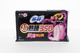 苏菲超熟睡超薄随心翻350 棉质丝薄夜用 洁翼型 8片