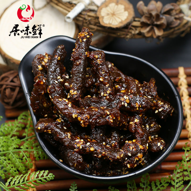 重庆居味鲜 散装食品  带油猪肉条（麻辣牛肉味） 500g（一斤）一包