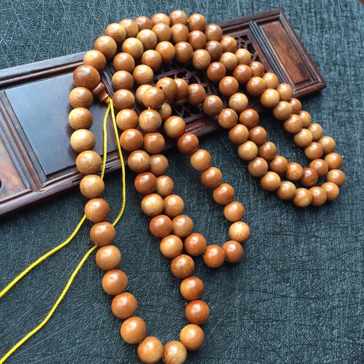 44011猛犸象牙精品咖料108佛珠