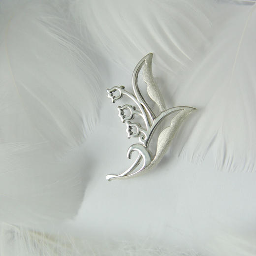  铃兰·山谷百合  / 925银胸针【定制：7-15天】 ○ 箭儒工房 商品图0