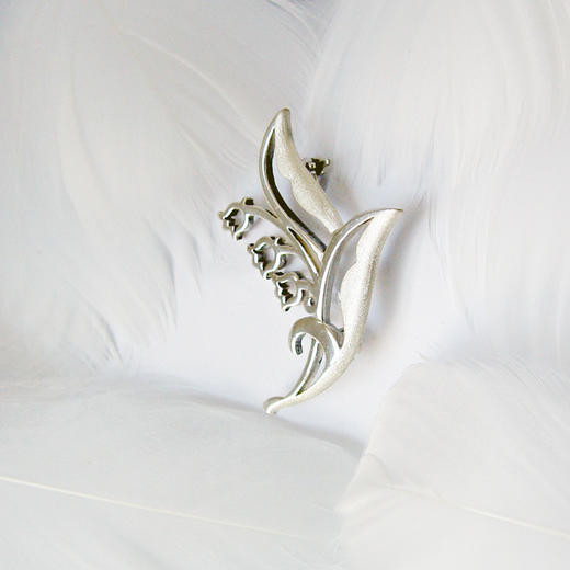  铃兰·山谷百合  / 925银胸针【定制：7-15天】 ○ 箭儒工房 商品图1